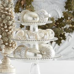 Mixed Iridescent Mercury Glass Mini Ornament Set of 4