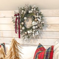 Mixed Metallics and Faux Pine Wreath