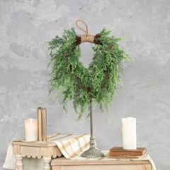 Mixed Pine And Pinecone Hanging Wreath