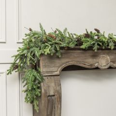 Mixed Pine Glittered Garland
