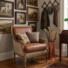 Mixed Upholstery Accent Chair