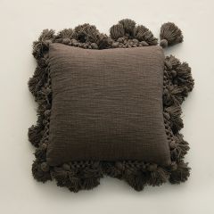 Mocha Cotton Slub Pillow