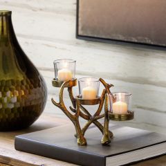 Modern Accents 3 Candle Holder Antler Centerpiece