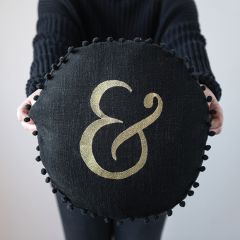 Modern Accents Embroidered Round Accent Pillow