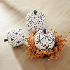 Modern Accents Star Pattern Pumpkins Set of 3