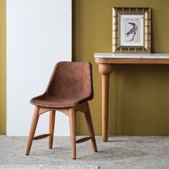 Modern Boho Leather Chair