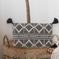 Modern Boho Tasseled Lumbar Pillow