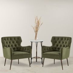 Modern Charms Button Tufted Accent Chair