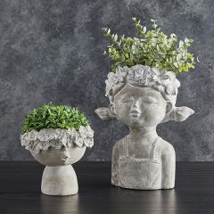 Modern Chic Girl head Planter Pot