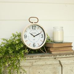 Modern Chic Round Mantel Clock