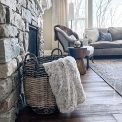 Modern Classic Shag Throw Blanket