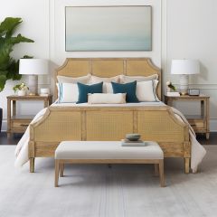 Modern Classics Woven Cane Queen Platform Bed