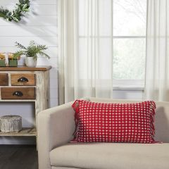 Modern Country Christmas Fringed Accent Pillow
