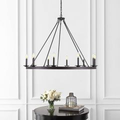 Modern Drama 10 Light Metal Chandelier