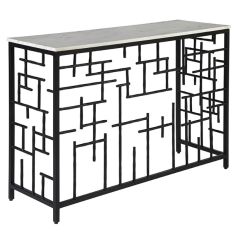 Modern Elegance Marble Top Console Table