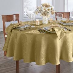 Modern Elegance Poinsettia Round Tablecloth