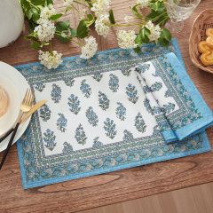 Modern Farmhouse Block Print Napkins Set of 4