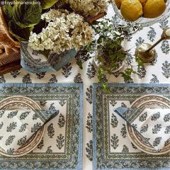 Modern Farmhouse Block Print Placemats Set of 4