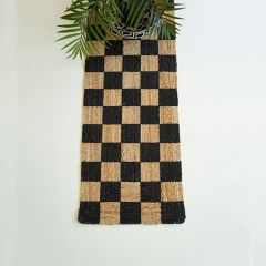 Modern Farmhouse Checkered Seagrass Table Runner