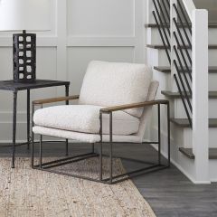 Modern Farmhouse Cushioned Arm Chair