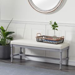Modern Farmhouse Cushioned Bench