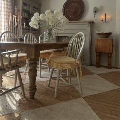 Pandora Diamond Jute Area Rug Ivory Rectangle 10 x 14