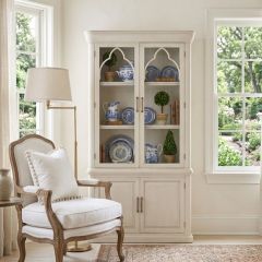 Modern Farmhouse Manor Display Cabinet | SHIPS FREE