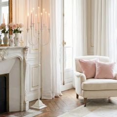 Modern Farmhouse Tall White Candelabra