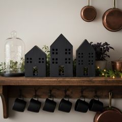 Modern Farmhouse Village House Tabletop Decor Set of 3