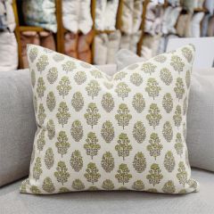 Modern Florals Block Print Accent Pillow Cover