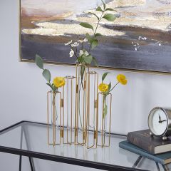 Modern Foldable Vase With Glass Tubes