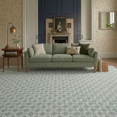 Modern Geometric Pattern Green/Ivory Area Rug