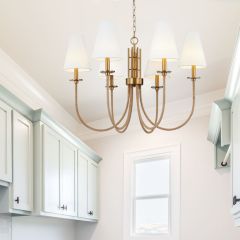 Modern Glamour Shaded Chandelier