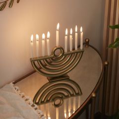 Modern Gold Metal Menorah