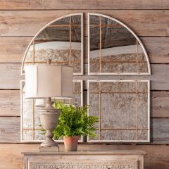 Modern Grid Wall Mirror Set of 2