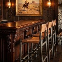 Modern Leather Prescott Counter Stool