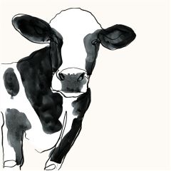 Modern Lines Cow Art