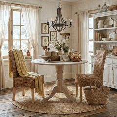 Modern Living Sleek Drop Leaf Round Table