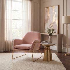 Modern Manor Rose Velvet Accent Chair