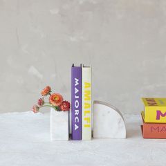 Modern Marble Vase Bookends