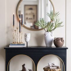 Modern Metallic Botanical Candelabra