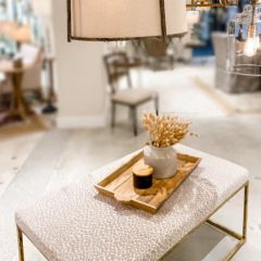 Modern Snow Leopard Cushion Ottoman