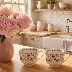 MomAzing Floral Stoneware Mug Set of 2