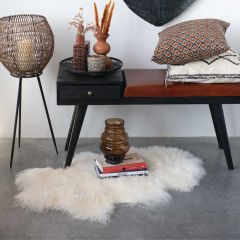 Mongolian Lamb Fur Accent Rug