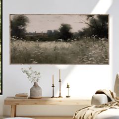 Moody Field of Lace Horizontal Canvas Printed Wall Art