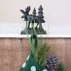 Moose Cast Iron Stocking Holder