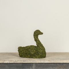 Moss Covered Swan Figure