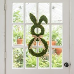 Moss Rabbit Hanging Door Wreath