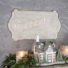 Most Wonderful Time Of The Year Festive Wall Sign