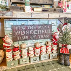 Most Wonderful Time Of Year Aged Metal Sign